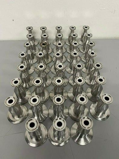 Used Stainless Steel 2.5" Sanitary Fitting Reducer 1/2" to 1"