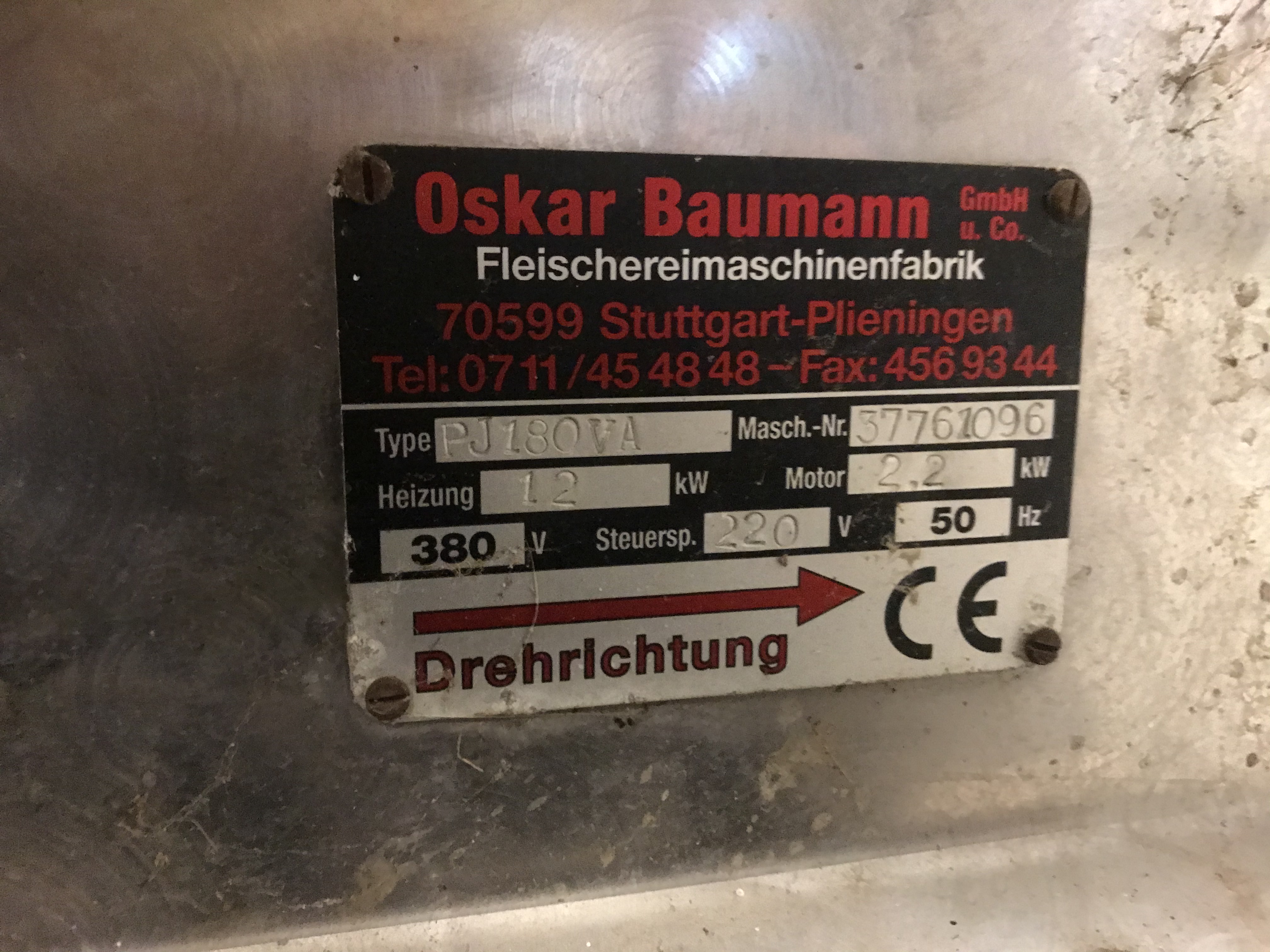 Begagnad Skåll och skrapmaskin Baumann 180cm