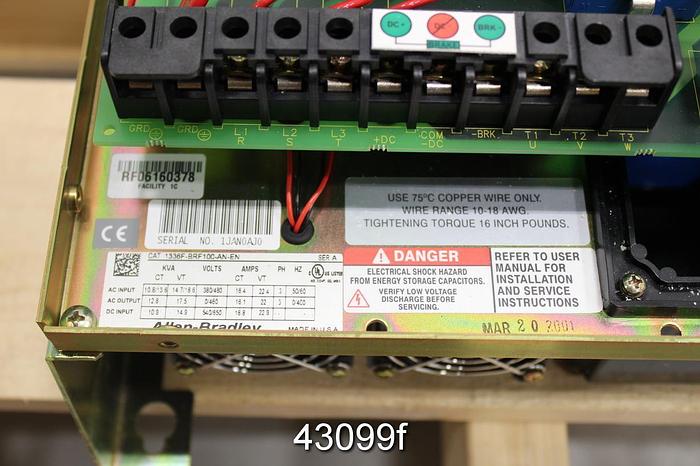 Unused Allen Bradley 1336F-BRF100-AN-EN A/C Drive #43099