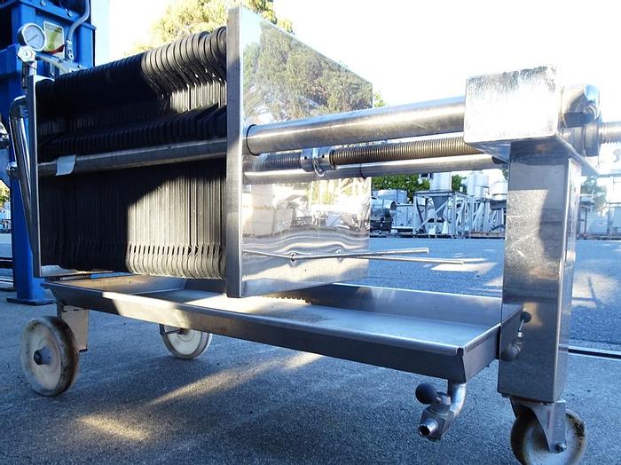 Used Filter, P&F, 15" X 15", S/st, (38) Plates, Wine Pad Filter, #S742746