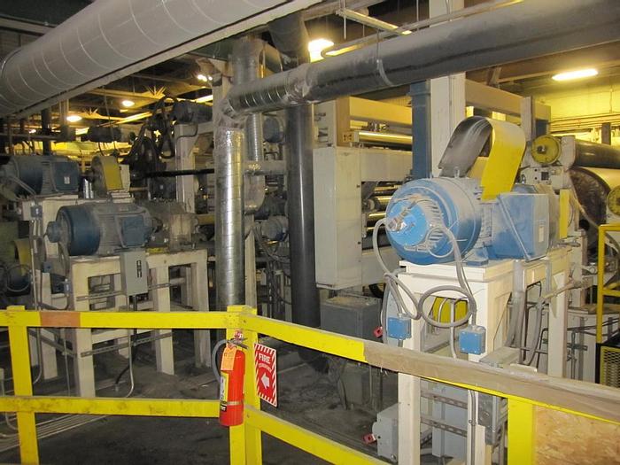 Used Beloit 87" Trim Paper Machine, With Voith Air Pad Headbox 90" Pond, Knockdown Fourdrinier Suction Couch, Suction Press, No Dryer Section, Size Press, 3 Roll Hot, Soft 2500 Pli Calender, Rice Barton Reel, Cameron Winder #27156