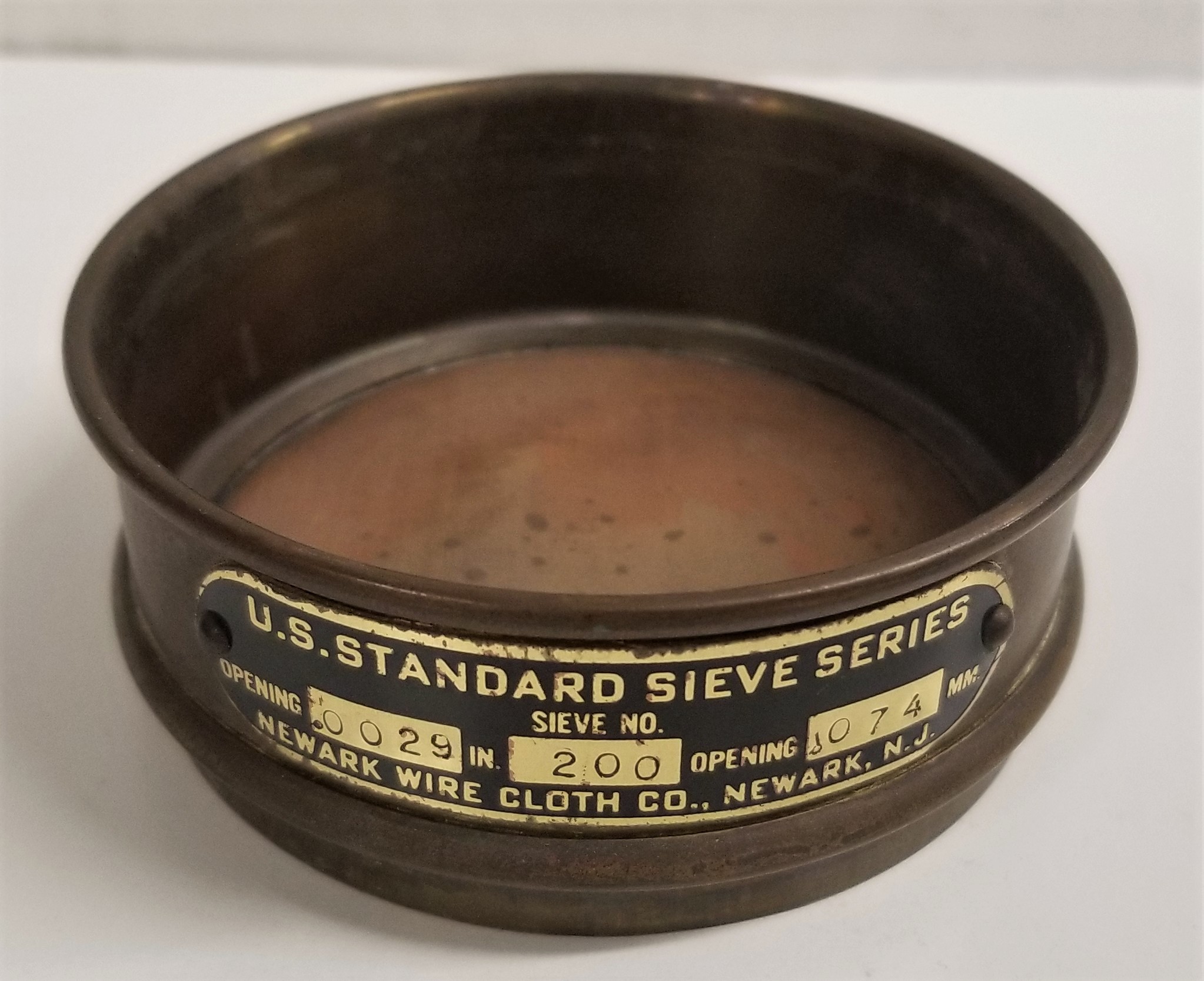 Used Tyler and Newark Brass Sieve Kit - 3" Diam