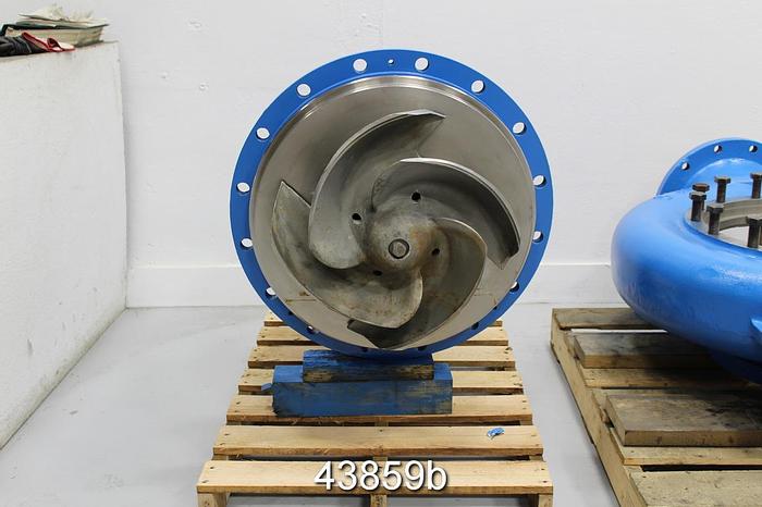 Used Goulds 3175 12x14x22 Pump, Stainless Steel Casing, 4-Vane Stainless Steel Impeller #43859