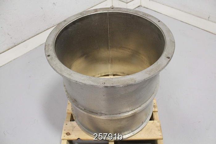 Used Black Clawson 24PSPH Pressure Screen Basket, 0.079" Holes #25791