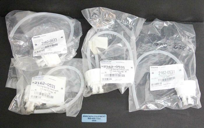 Nalgene 2162-0531 Filling/ Venting Closure w/ 1/4" Fitting PP NEW LOT OF 4 (6909