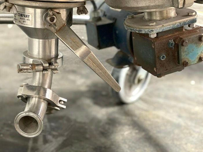 Used Cherry Burrell 300 Liter Jacketed Stainless Steel Reactor w/ Bottom mixer