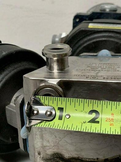 Used 3 ITT Pure-Flo Sherotec Stainless Steel Valves w/ Position Monitor 3/4" Sanitary