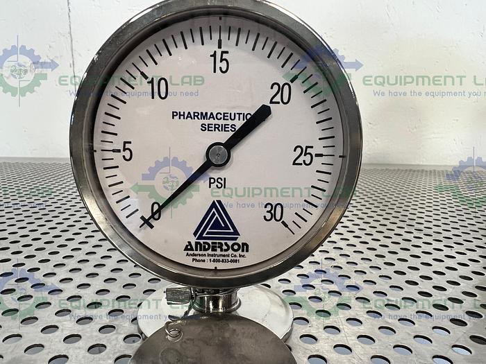 Used Anderson  EM066010051015A Pharmaceutical Series Pressure Gauge 0-30 PSI