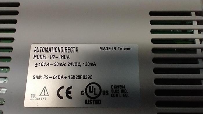 Used Automation Direct P2-04DA Productivity 2000 analog output module GH113