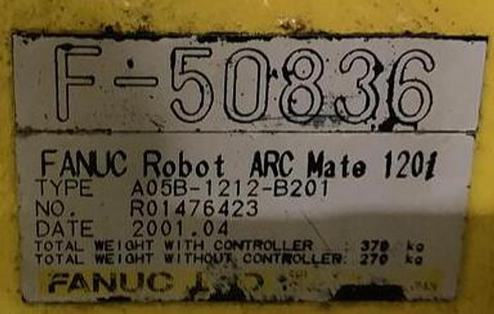 Used FANUC ARCMATE 120i 6 AXIS CNC ROBOT WITH RJ3 CONTROLLER