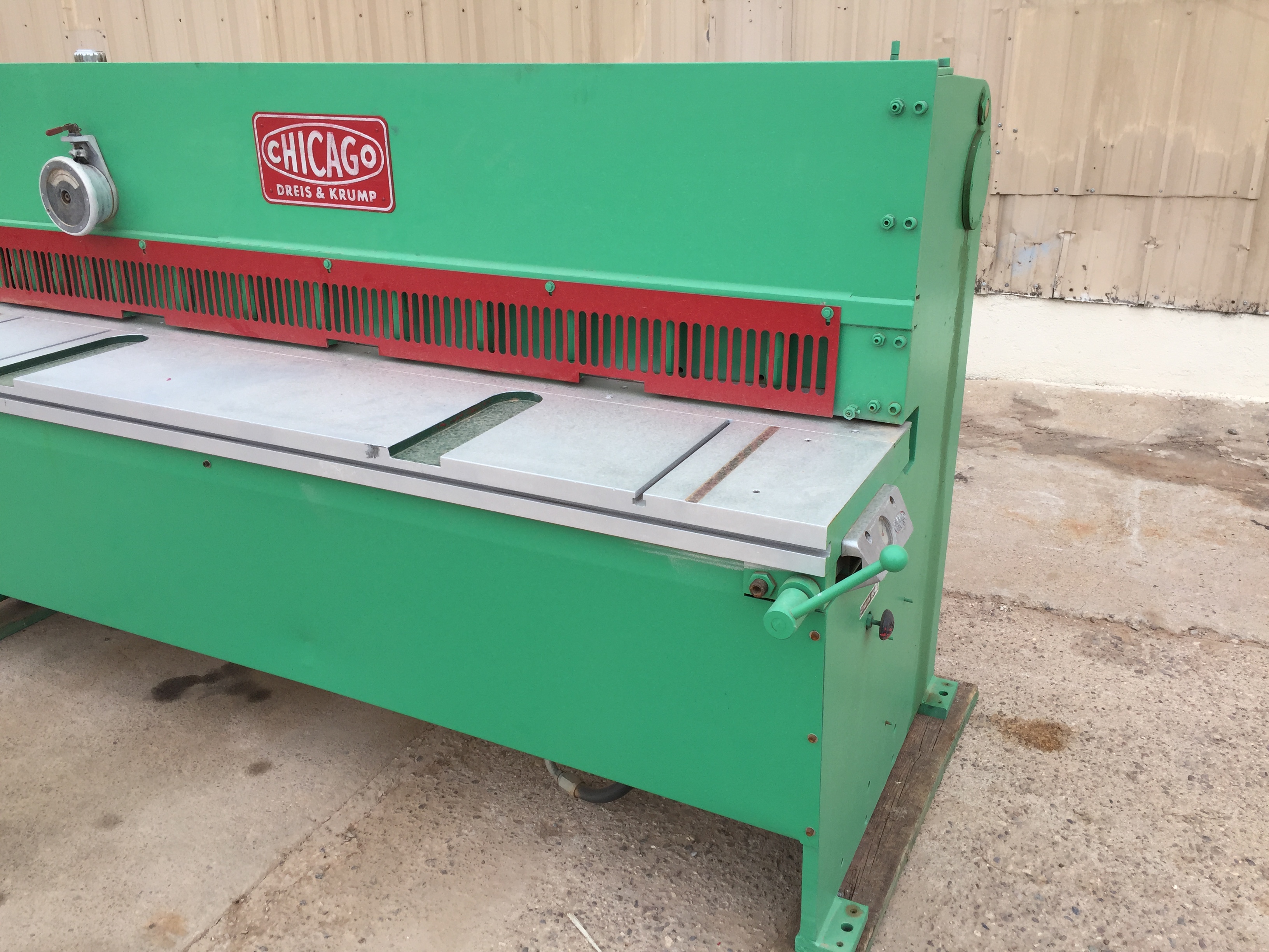 Used 6 ft x 10 Ga. Chicago / D & K Hyd. Shear