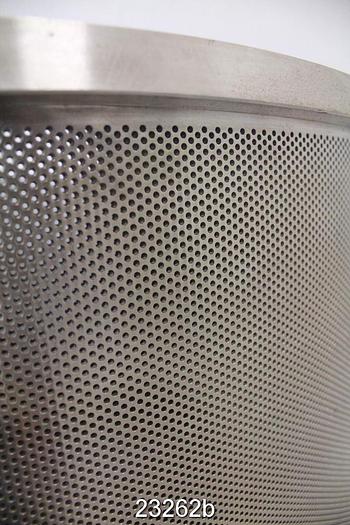 Used Bird 800 Pressure Screen Basket, 1.4 Mm Holes 12.8%, O.A., Profiled #23262