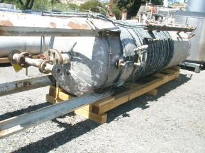 Used Tank, 525 Gallon, 316 Stainless Steel, 36" X 10', Jacketed, DT/DB, #S691964
