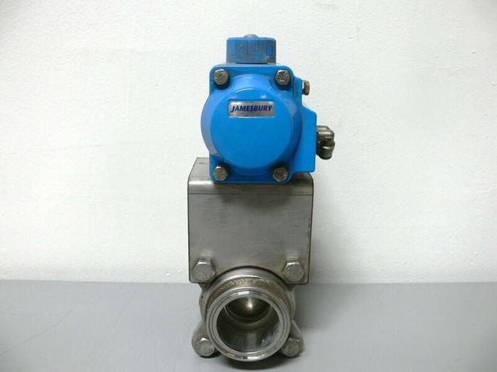 Used JAMESBURY VPVL100 DA B C Double Opposed Piston Actuator 2" SS Ball Valve