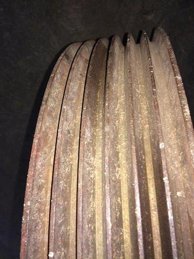 Used PULLEY SHEAVE 6-GROOVE 6B250 E BELT DRIVE WHEEL for Mud Pump