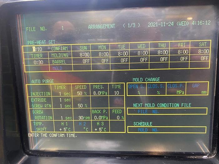 Used 1997 Meiki M-50C- DM Injection Moulding Machine