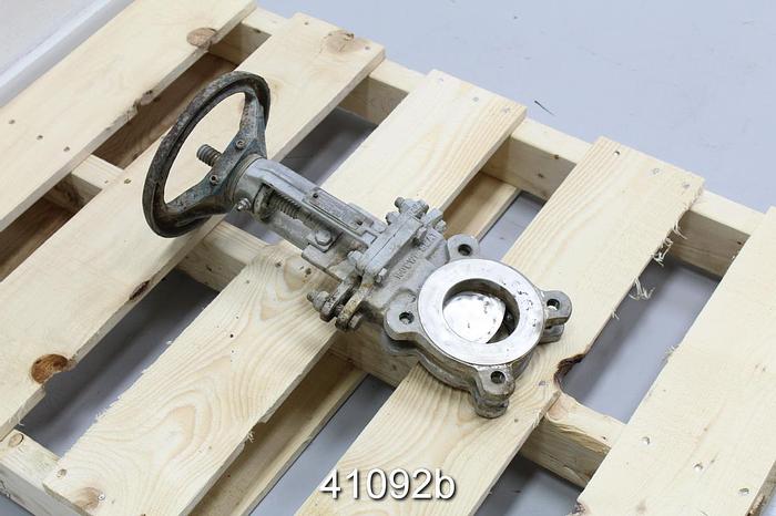 Used Davis Valve Co 60C 3" Hand Operated Knife Gate Valve #41092