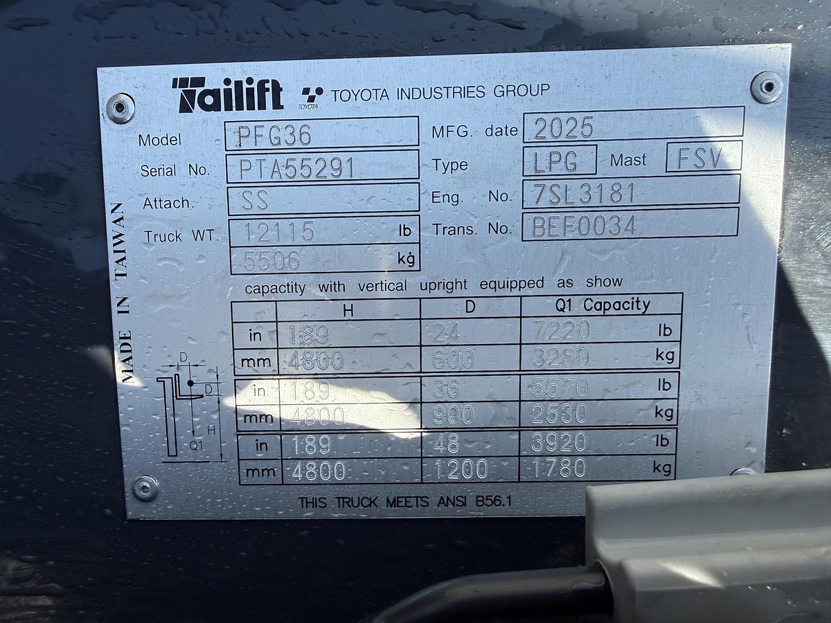 Used 2025 TAILIFT PFG36HD