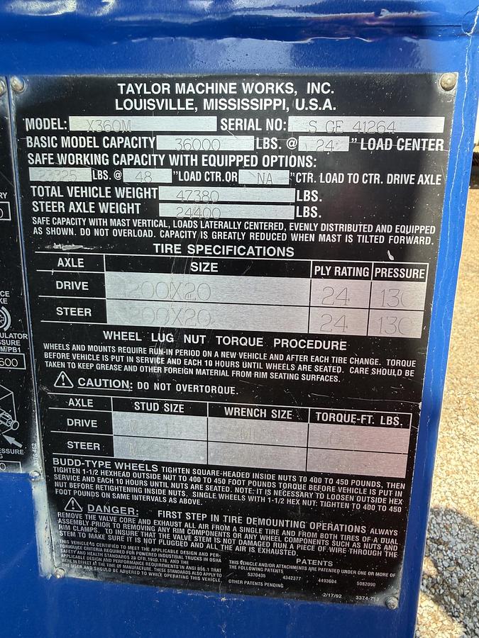 Used 2017 TAYLOR X360M