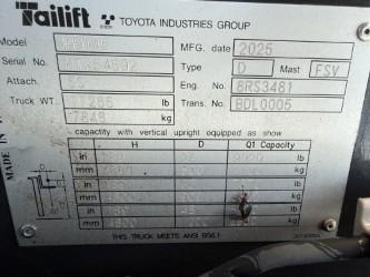 2025 TAILIFT PFD45