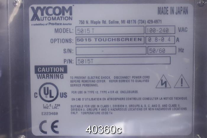 Refurbished Xycom Automation 5015t Touch Screen Proface Display #40360