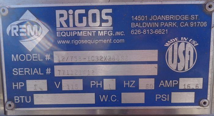 Used Conveyor, Belt, 32" x 12', S/st, Rigos, 1/2 HP, #C742847