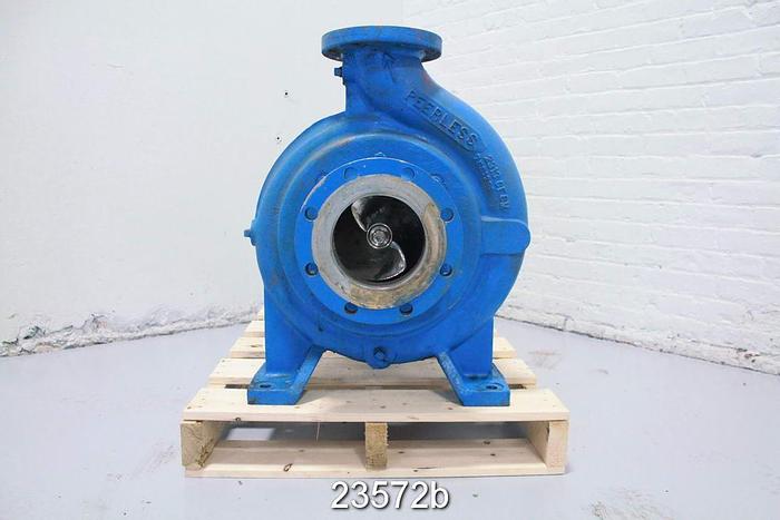 Used Goulds 3175 Pump, 3175S, 4X6X14, 2-Vane Impeller, 10" Impeller Diameter, Ss Casing, Ss Impeller, Ss Stuffing Box, Ss Suction Side Plate, Packing #23572