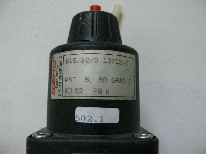 Used Lot of 3 - Gemu 615/12/D PST. 5, 90 Grad C Diaphragm Valves