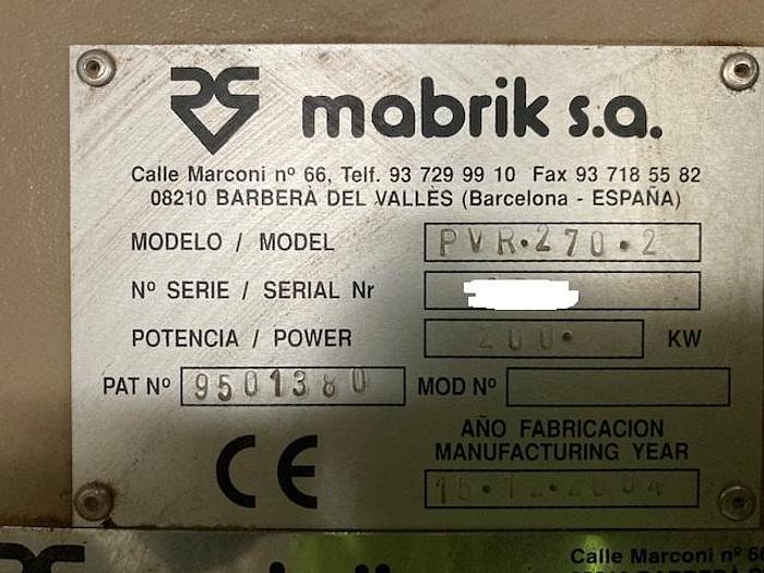Used 2004 MABRIK - Spagna PVR 270.2