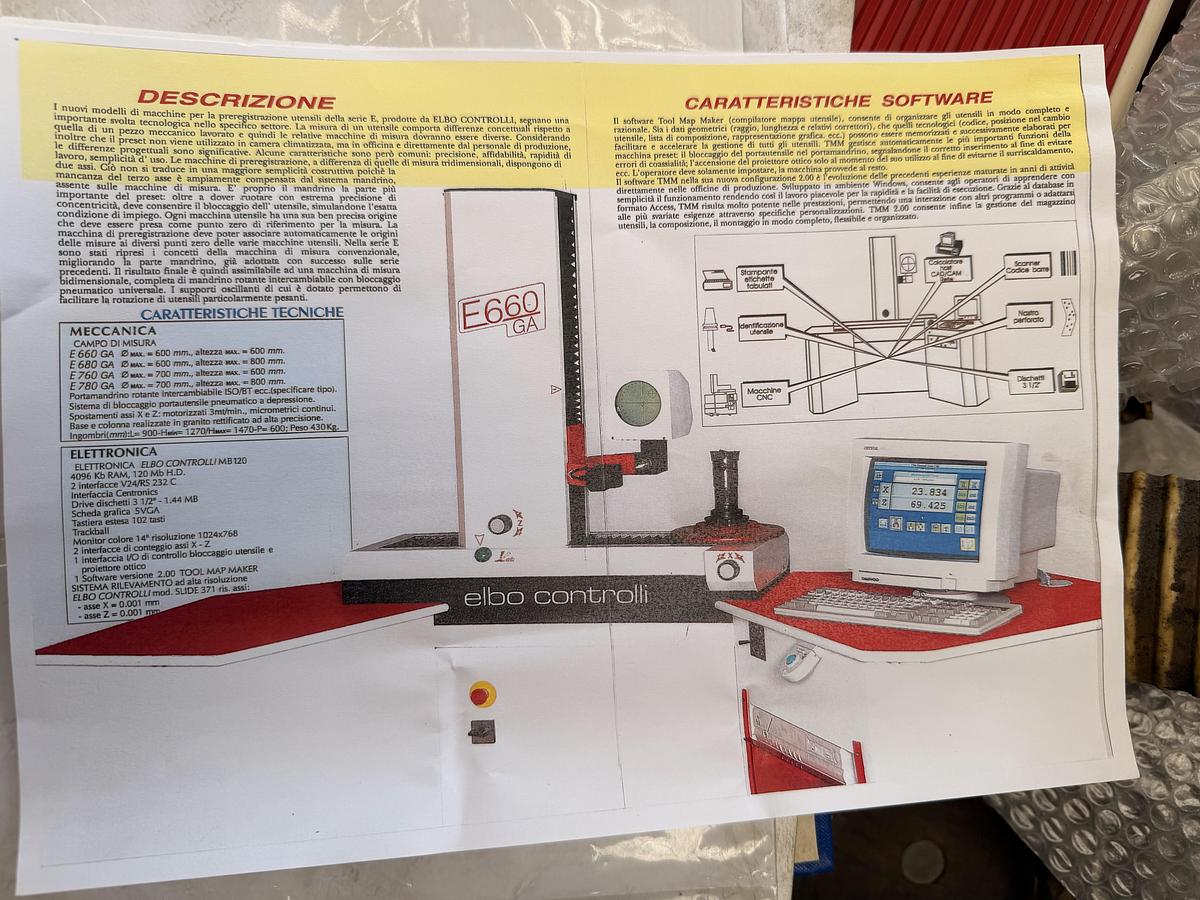 Usato Presetting utensili ELBO CONTROLLI E660 GA