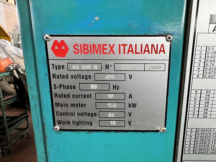 Installata Tornio Parallelo SIBIMEX ZMM CU 580 M