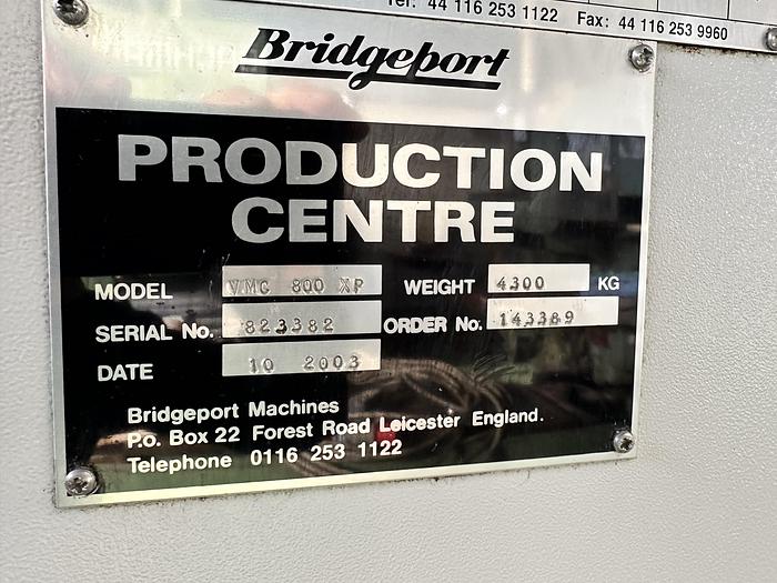 Ottime 2001 BRIDGEPORT VMC 800 22 XP