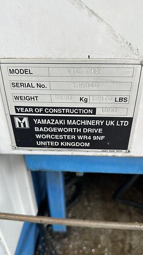 Ottime Centro di Lavoro Verticale MAZAK VTC 20 B