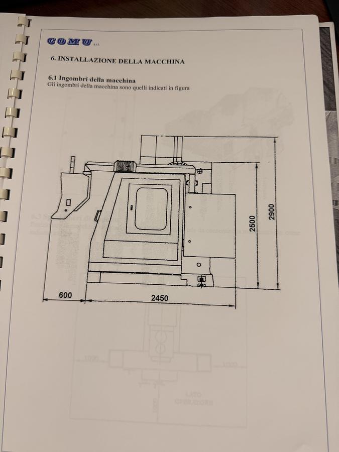 Ottime Fresa a Banco Fisso Cnc COMU B 1000