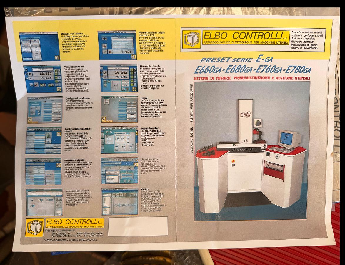 Usato Presetting utensili ELBO CONTROLLI E660 GA