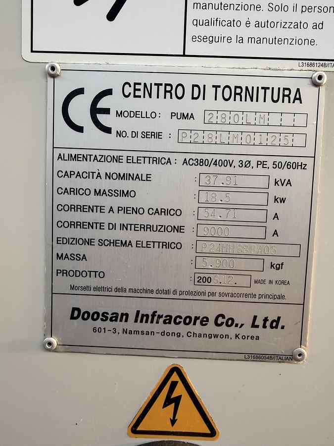 Ottime Tornio Cnc DAEWOO PUMA 280 LM