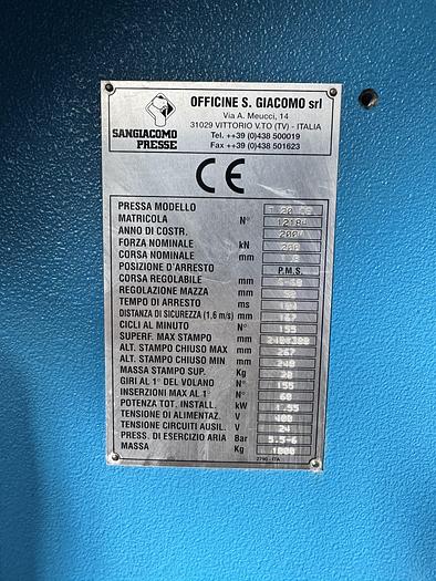 Ottime Pressa Eccentrica SANGIACOMO T 20 CE