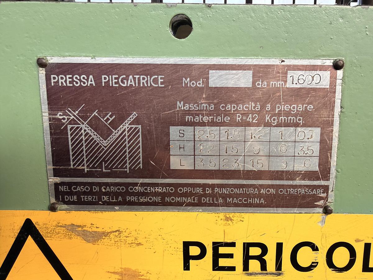 Buone Pressa Piegatrice Meccanica CML 1600