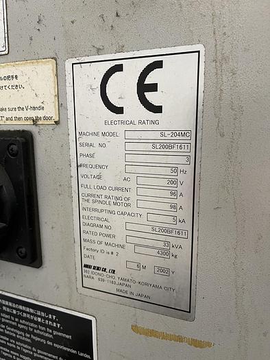 Installata 2002 MORI SEIKI SL 204 MC