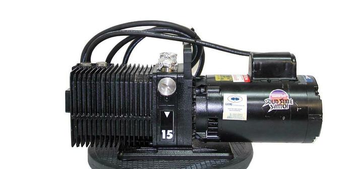 Used Alcatel 2015CP Pascal Vacuum Pump, W/ Franklin Electric Motor Working (7777) W