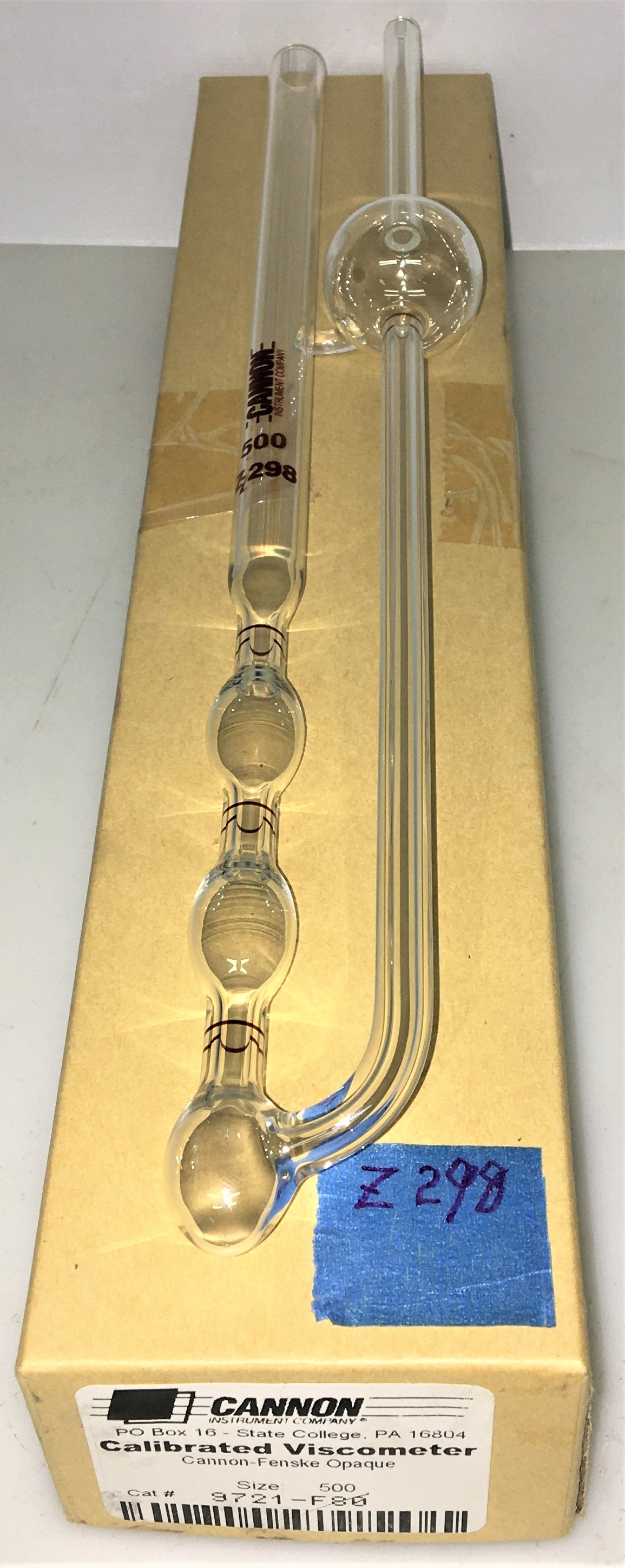 New Open Box Cannon-Fenske CFOC-500 (9721-F80) Certified Opaque Viscometer Tube - Size 500