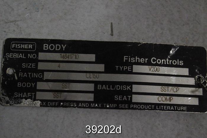 Used Fisher V200 Valve Body, Storeroom Spare #39202