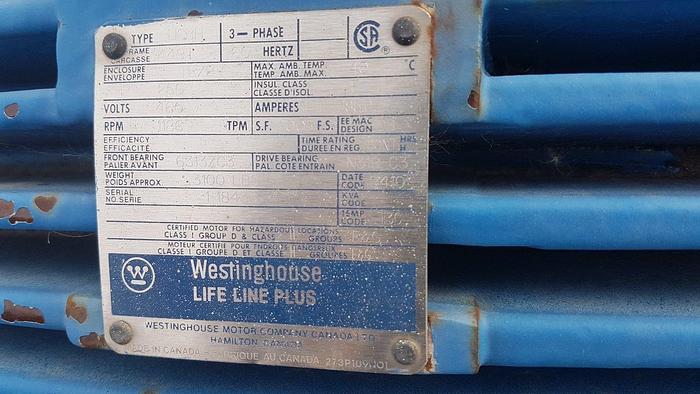 Used Westinghouse 250 HP Electric Motor