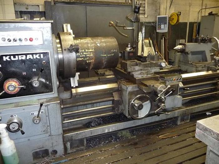 Used 1979 Kuraki Oil Country Lathe, LC 403, 34" Swing, 120" Centers, 12.6" Hole, 350 RPM, 30 HP, Taper Attachment, Inch/Metric Threading