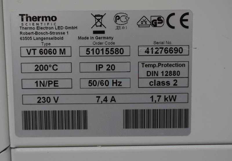 Used Thermo Fisher Heraeus  VT 6060M
