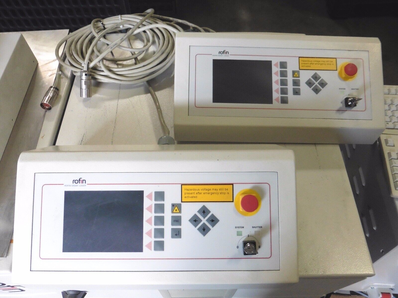 Used Rofin RSM 20 Laser Scribing Marking System (2) Powerline E 532mn 1064nm