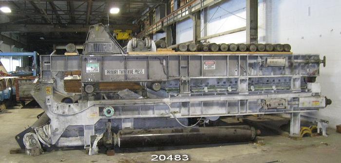 Used Kvaerner Hymac 100-MLL Primary Twin Wire Press, Cut Flight Model Cf-2408.80 Screw Conveyor, With 125 Hp, 175 Amps, 460 Volt, 60 Hz General Electric Drive (Mcc No.: 440-#05K).  With Control Panel. #20483