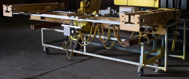 Used 1 Ton Bridge Crane, free standing, 30' long x 10' wide x 10' 6" under hook. approx.