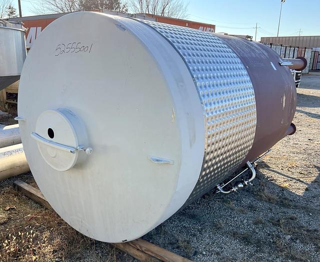 Used Tank, 1,200 Gallon, 304 S/st, Jkt, Wine Fermentation Tank #S744893