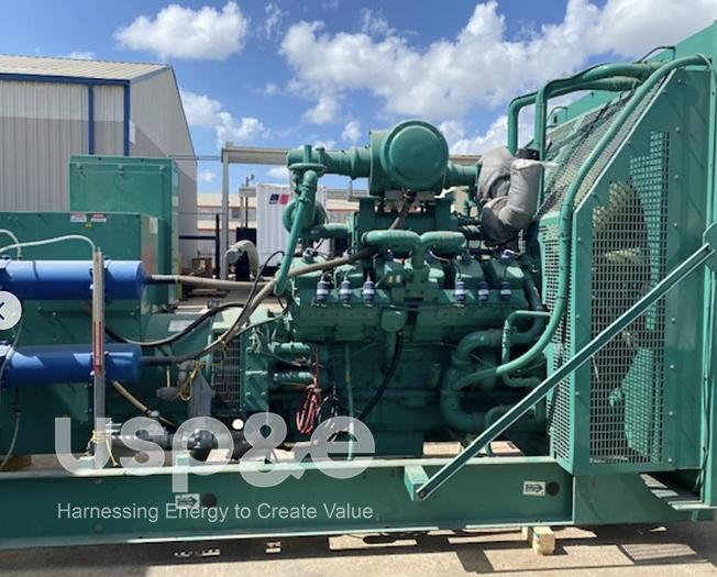 0.60 MW 2002 New Cummins GTA38G1 Natural Gas Generator Sets